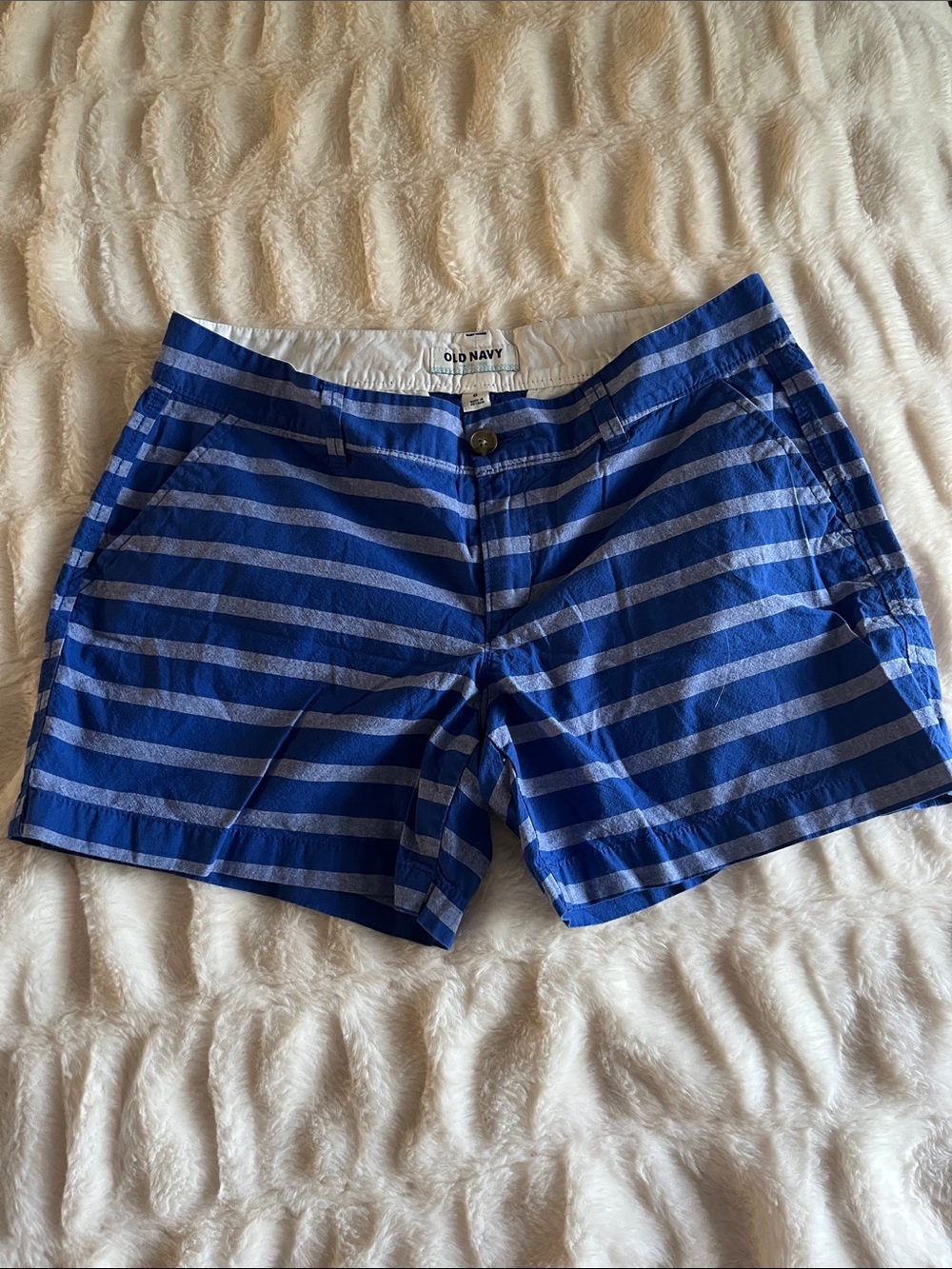 Old Navy Blue and White Striped Casual Shorts